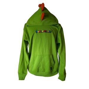 SUPER MARIO Yoshi Costume Hoodie Mario Brand Long Sleeve Size LL USED